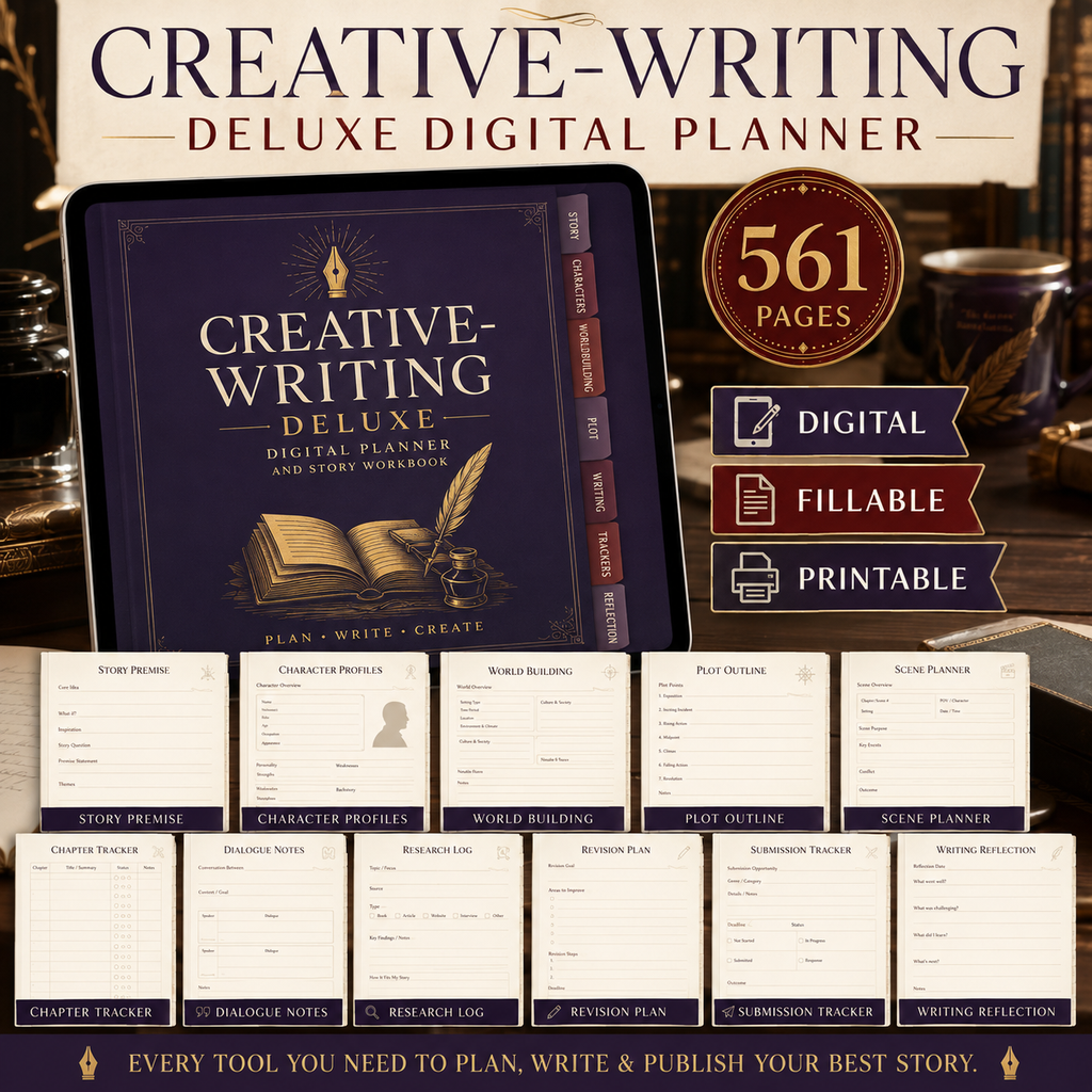 Creative-Writing Deluxe Digital Planner and Story Workbook — listing image 08