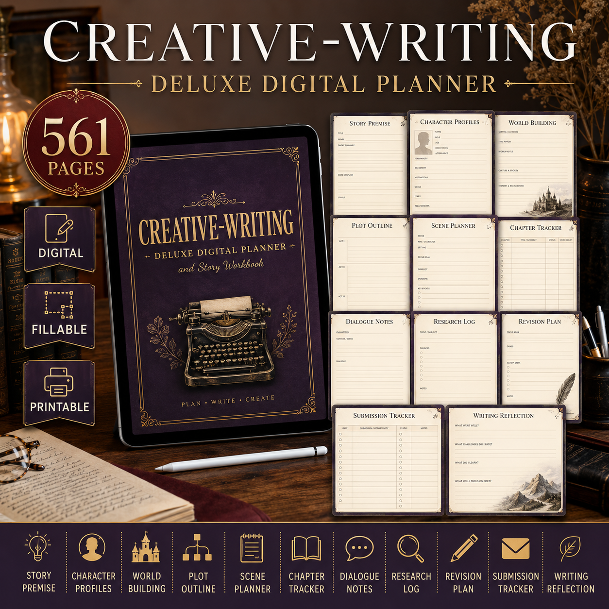 Creative-Writing Deluxe Digital Planner and Story Workbook — listing image 10