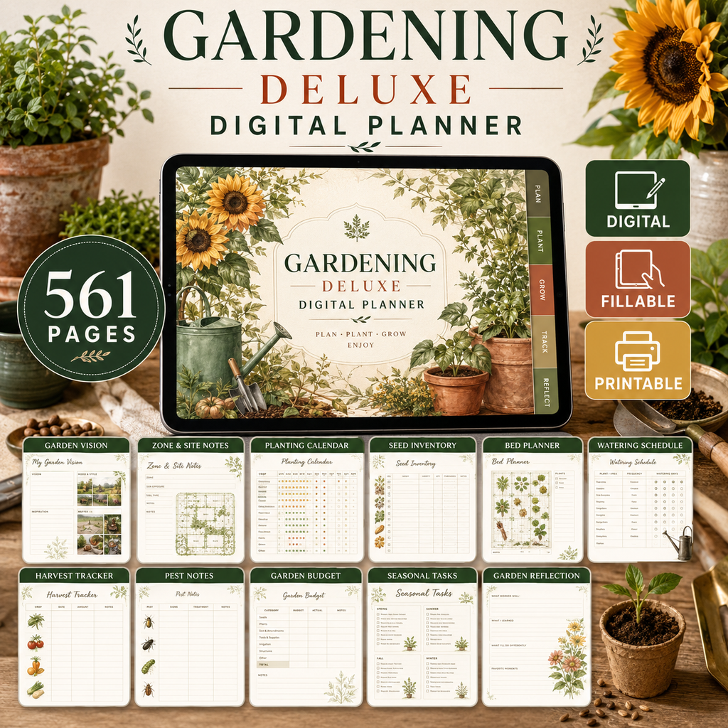 Gardening Deluxe Digital Planner and Garden Journal — listing image 01
