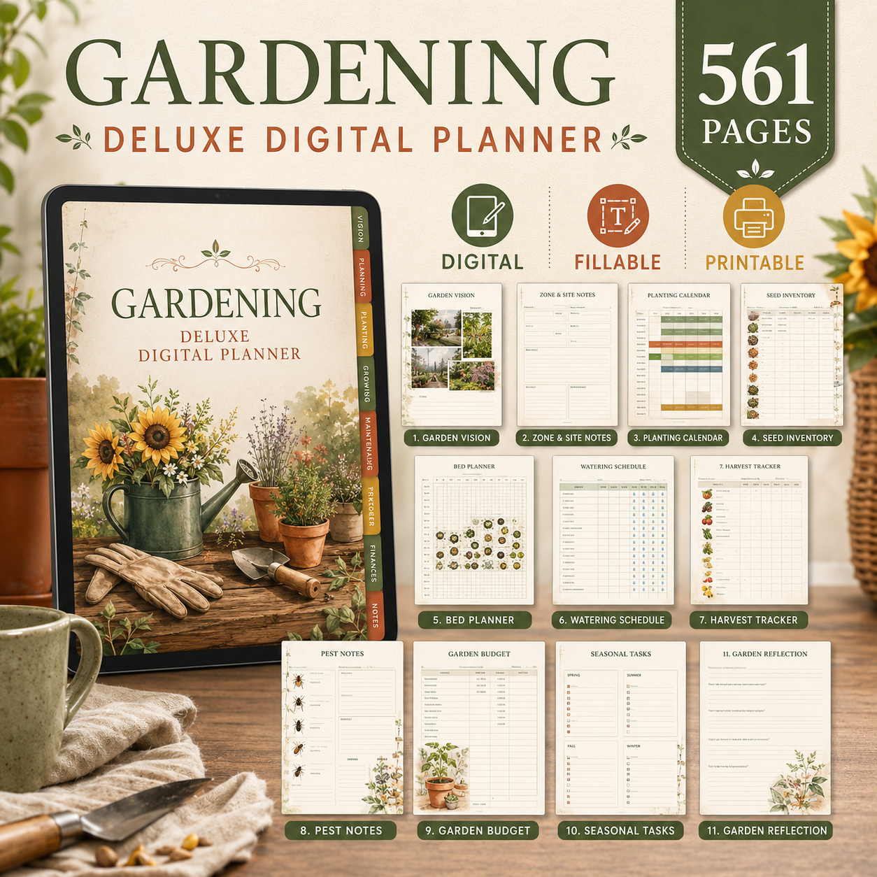 Gardening Deluxe Digital Planner and Garden Journal — listing image 02