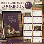 Recipe and Family Cookbook Deluxe Digital Planner — listing image 04