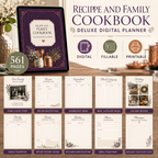 Recipe and Family Cookbook Deluxe Digital Planner — listing image 06