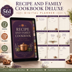 Recipe and Family Cookbook Deluxe Digital Planner — listing image 08