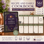 Recipe and Family Cookbook Deluxe Digital Planner — listing image 09