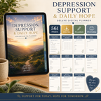 Depression Support and Daily Hope Deluxe Digital Planner listing image 3 of 10