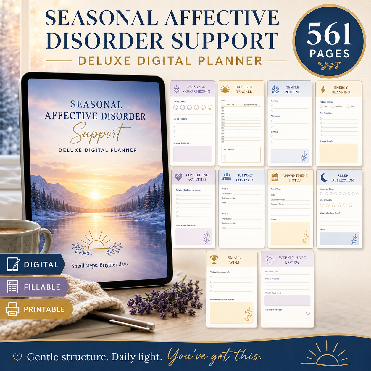 Seasonal Wellness and Daily Light Deluxe Digital Planner listing image 3 of 10