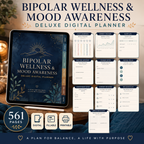 Bipolar Wellness and Mood Awareness Deluxe Digital Planner listing image 4 of 10