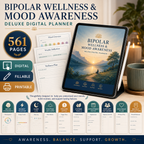 Bipolar Wellness and Mood Awareness Deluxe Digital Planner listing image 5 of 10