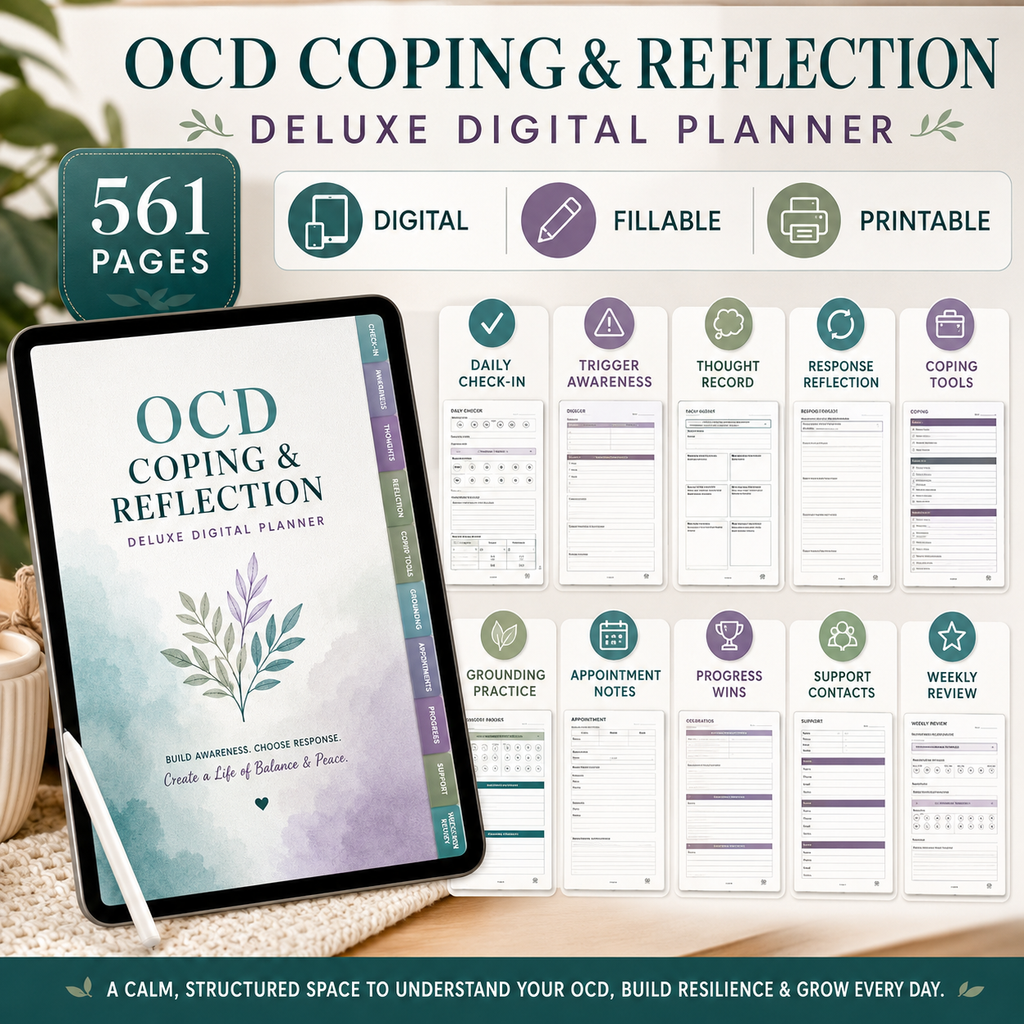 OCD Coping and Reflection Deluxe Digital Planner — listing image 07