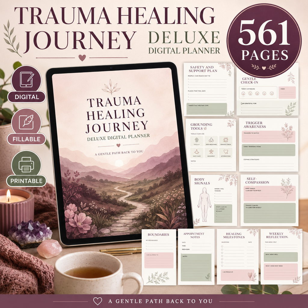Trauma Healing Journey Deluxe Digital Planner — listing image 01