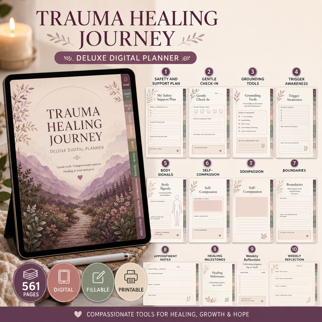 Trauma Healing Journey Deluxe Digital Planner — listing image 02