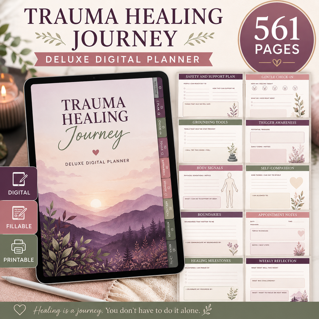 Trauma Healing Journey Deluxe Digital Planner — listing image 04