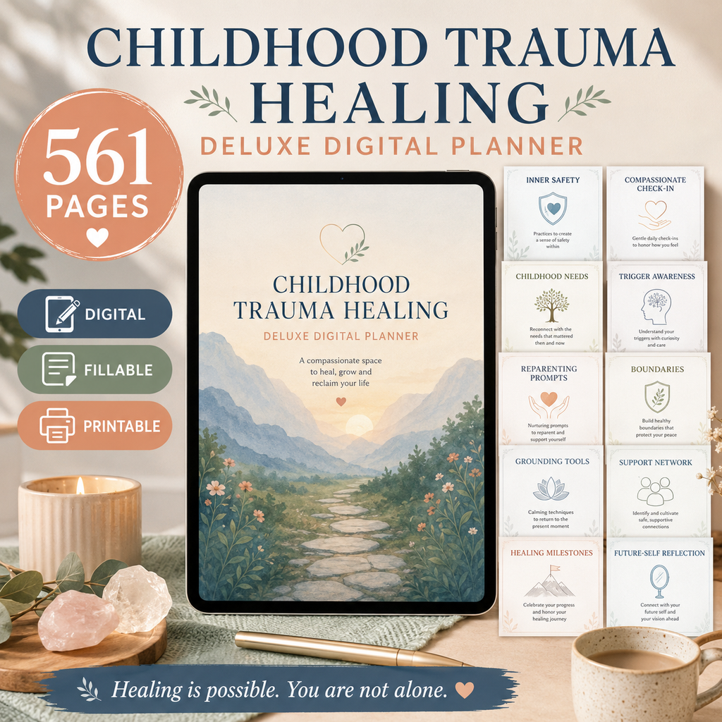 Childhood Trauma Healing Deluxe Digital Planner — listing image 01