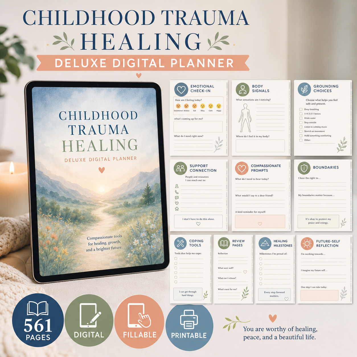 Childhood Trauma Healing Deluxe Digital Planner — listing image 08