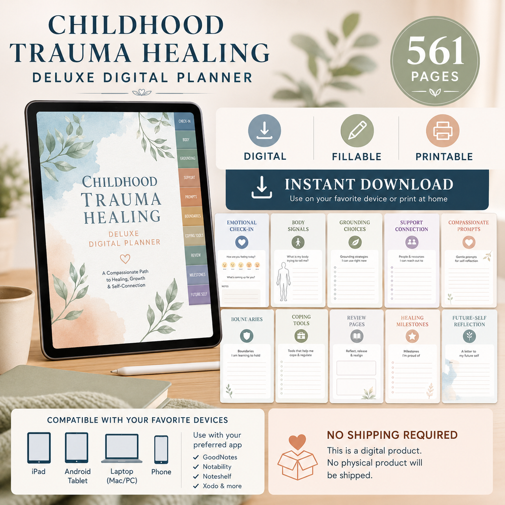 Childhood Trauma Healing Deluxe Digital Planner — listing image 09