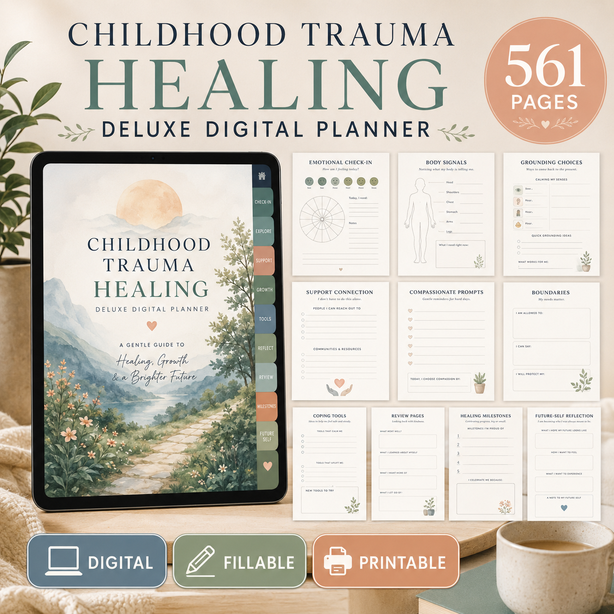 Childhood Trauma Healing Deluxe Digital Planner — listing image 10