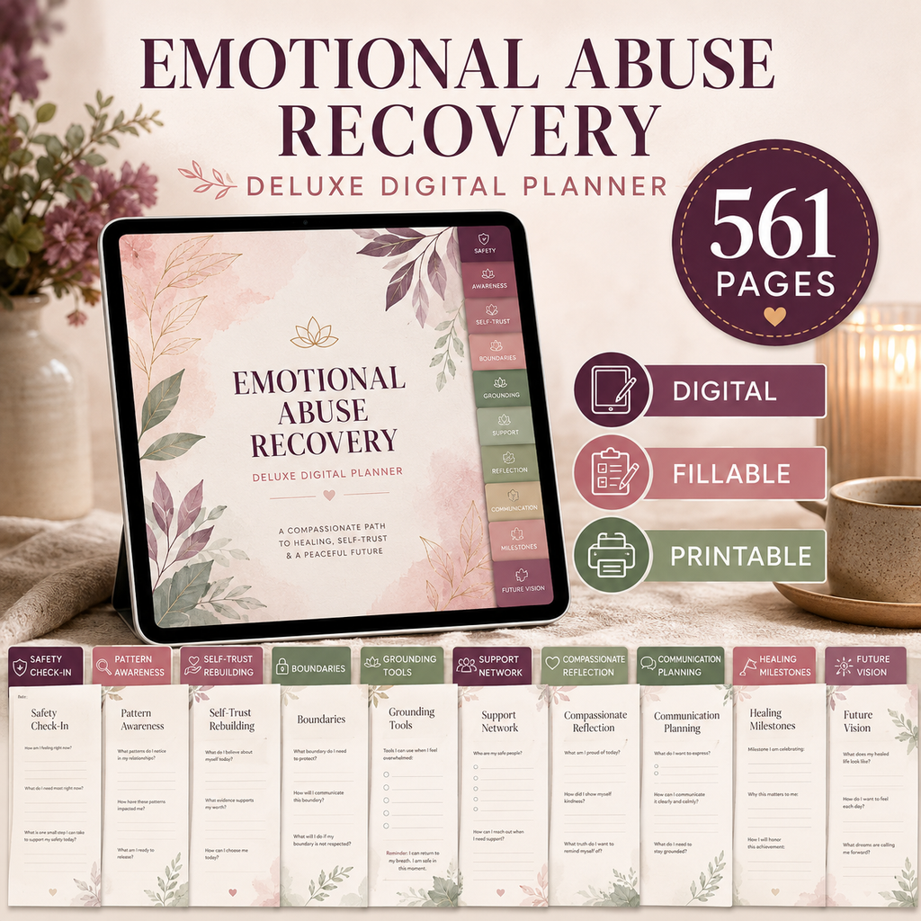 Emotional Abuse Recovery Deluxe Digital Planner — listing image 01