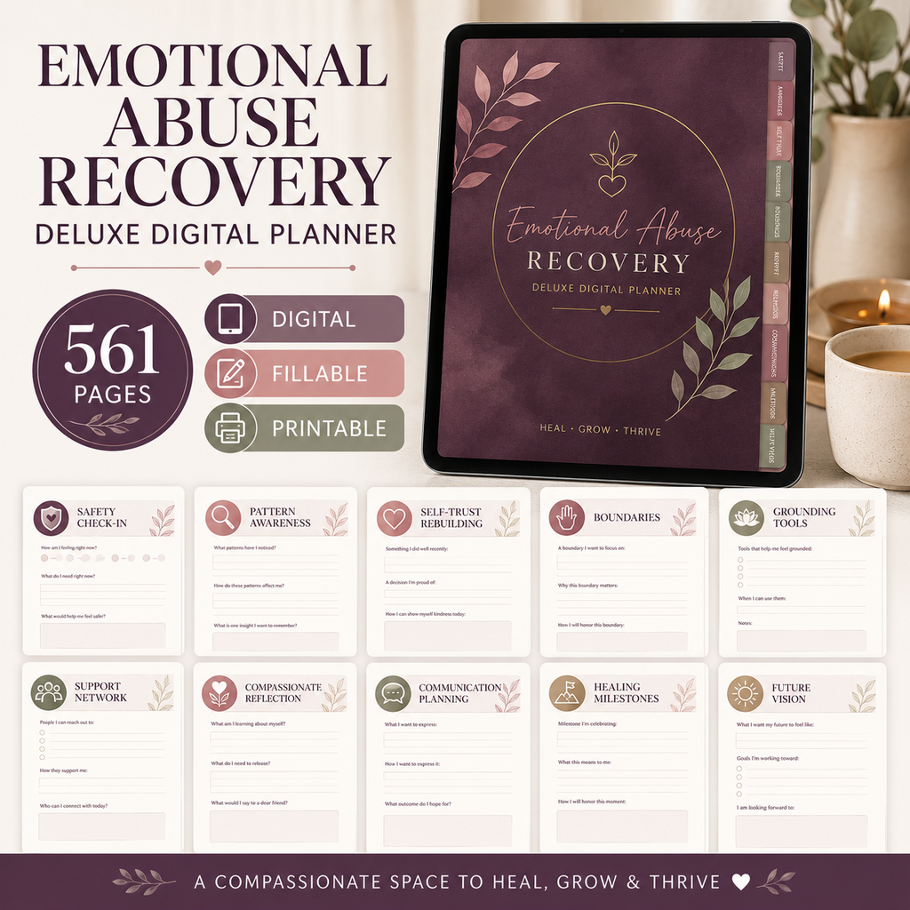 Emotional Abuse Recovery Deluxe Digital Planner — listing image 03