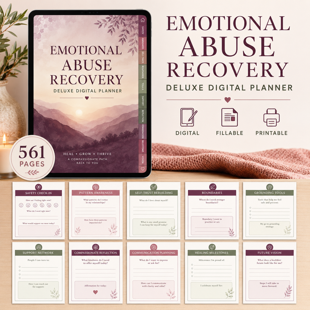 Emotional Abuse Recovery Deluxe Digital Planner — listing image 06