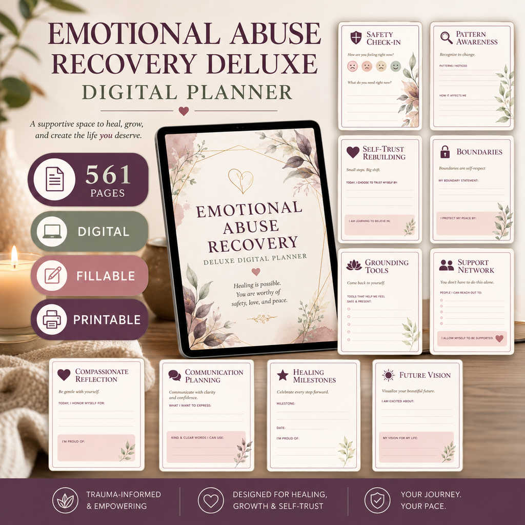 Emotional Abuse Recovery Deluxe Digital Planner — listing image 07