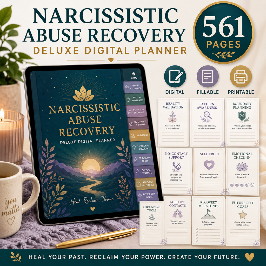 Narcissistic Abuse Recovery Deluxe Digital Planner — listing image 01