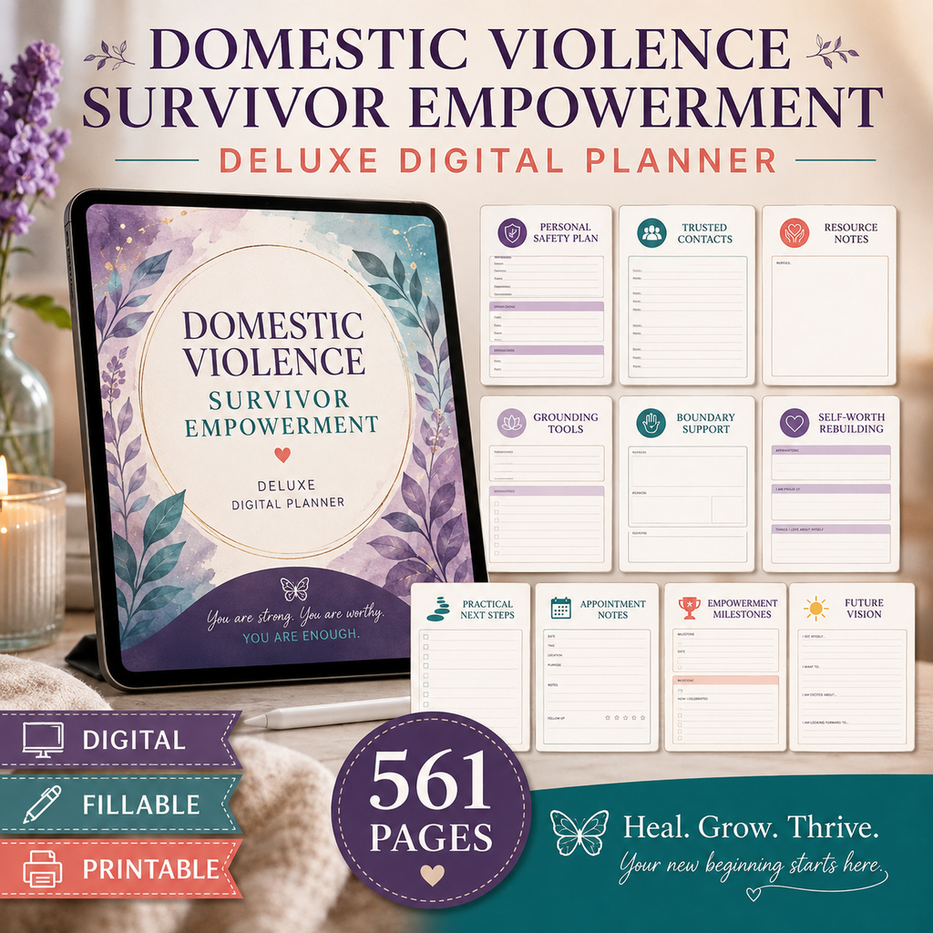 Domestic Violence Survivor Empowerment Deluxe Digital Planner — listing image 04