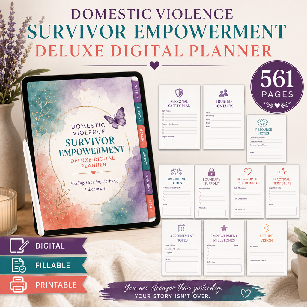 Domestic Violence Survivor Empowerment Deluxe Digital Planner — listing image 05
