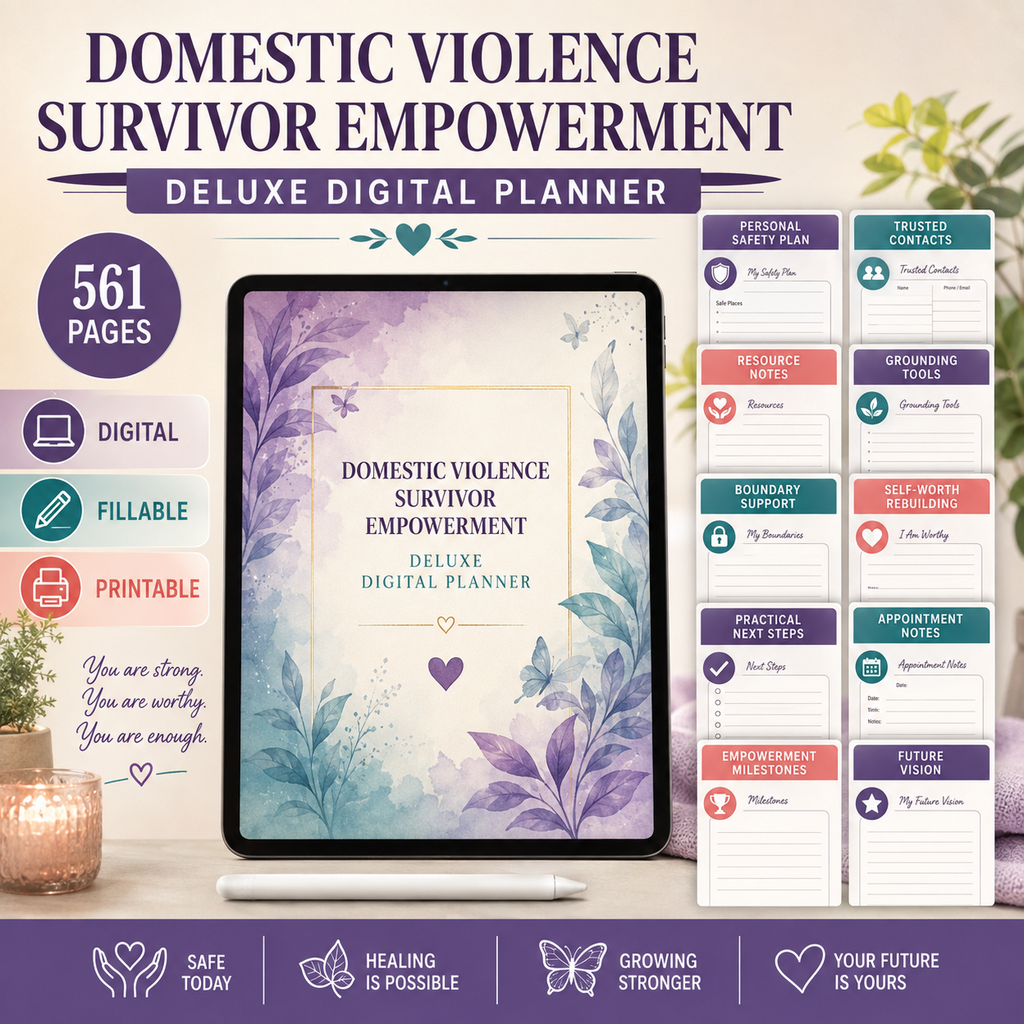 Domestic Violence Survivor Empowerment Deluxe Digital Planner — listing image 07