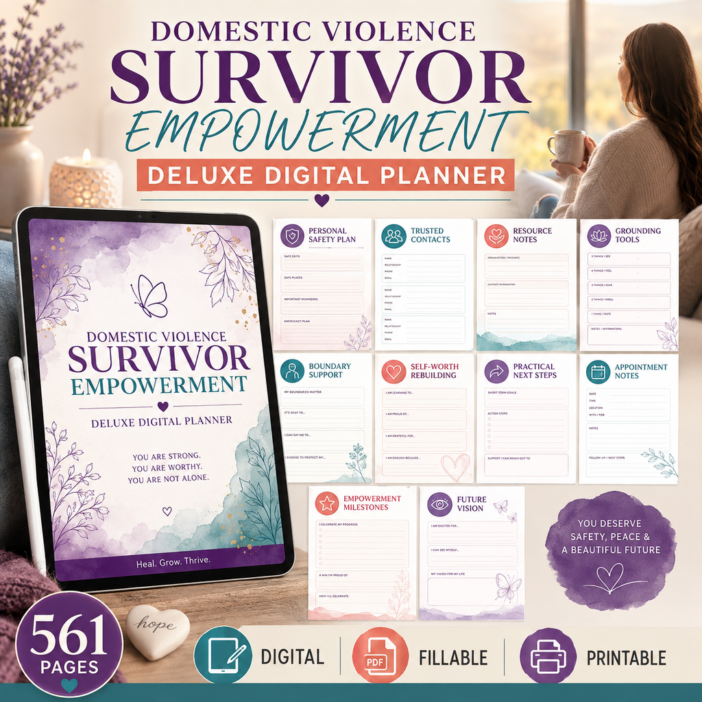 Domestic Violence Survivor Empowerment Deluxe Digital Planner — listing image 10