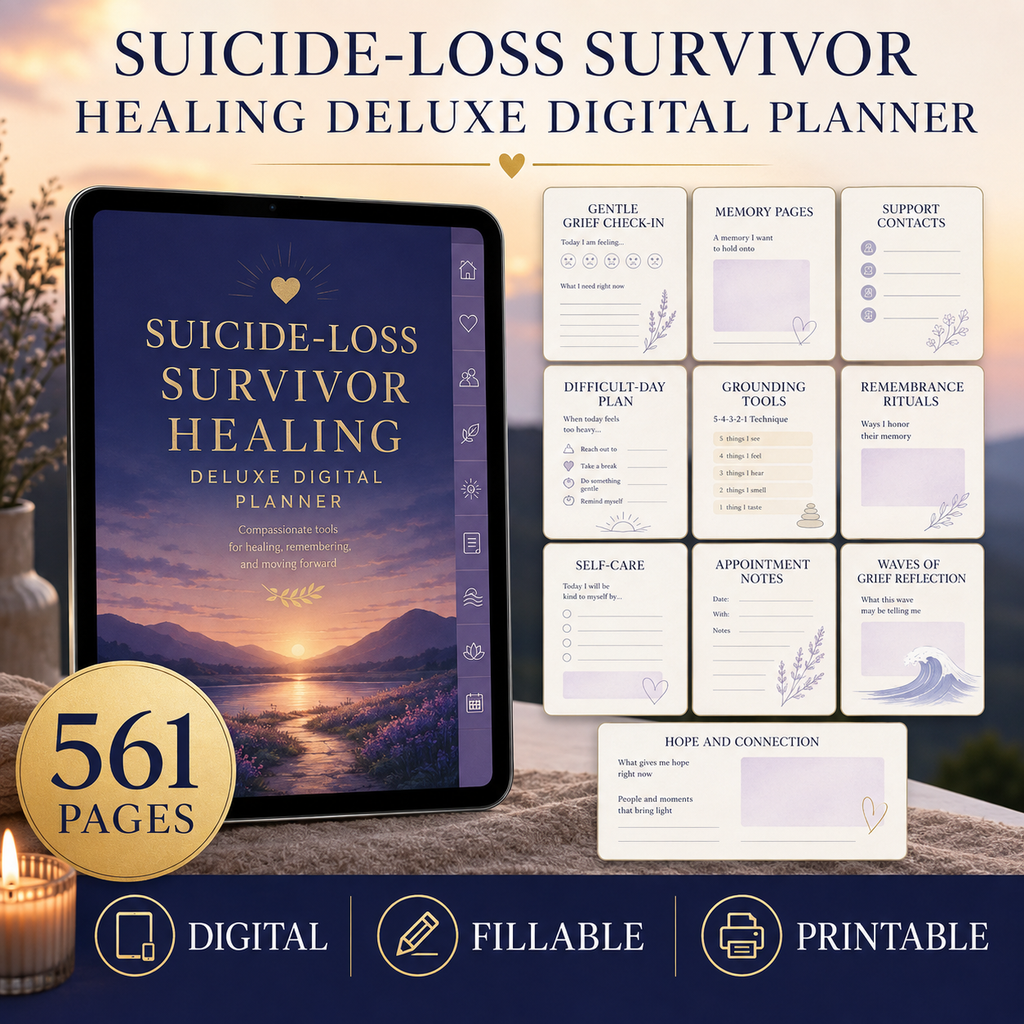 Suicide-Loss Survivor Healing Deluxe Digital Planner — listing image 03