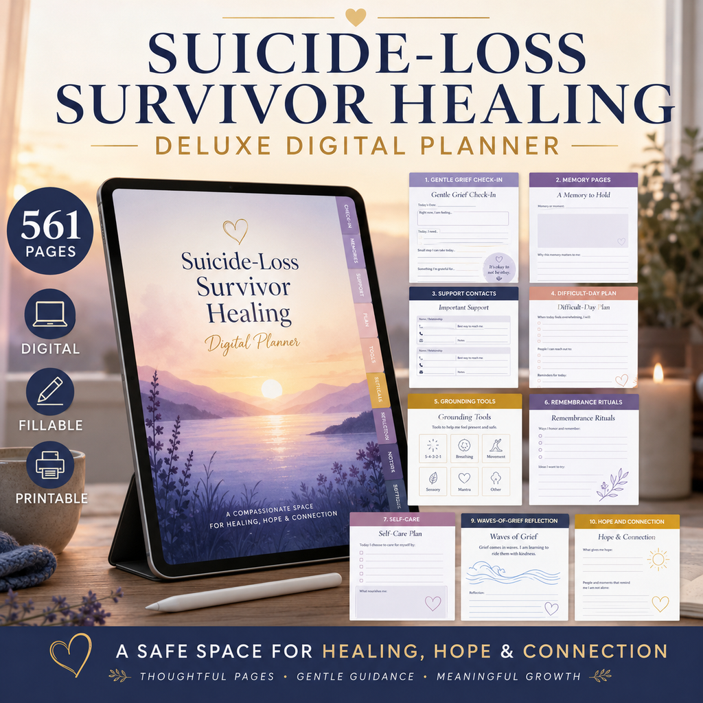 Suicide-Loss Survivor Healing Deluxe Digital Planner — listing image 05