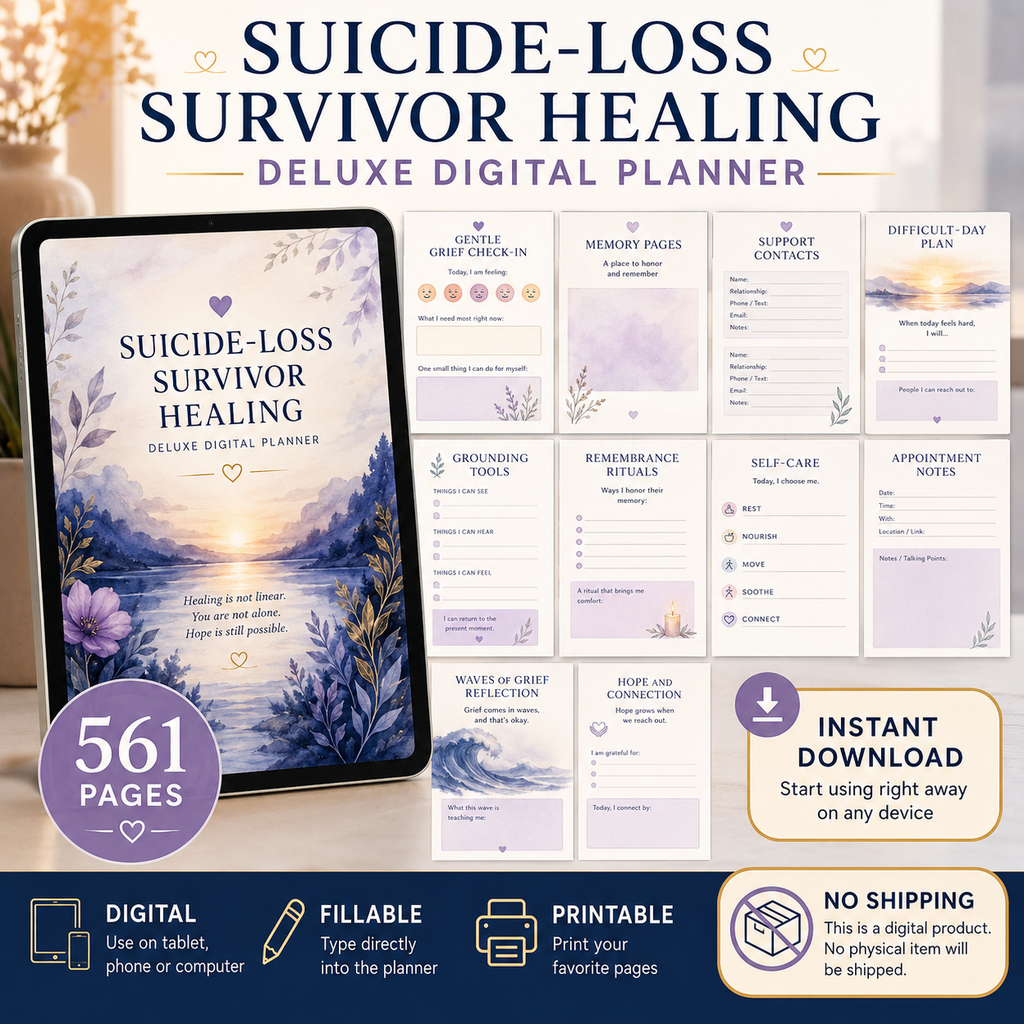 Suicide-Loss Survivor Healing Deluxe Digital Planner — listing image 09