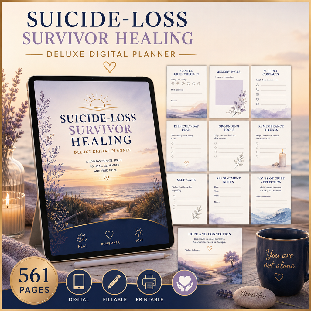 Suicide-Loss Survivor Healing Deluxe Digital Planner — listing image 10