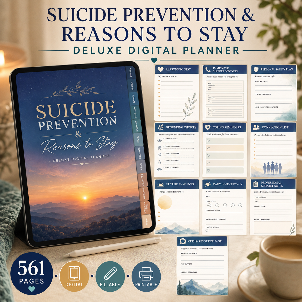 Reasons to Stay Safety and Hope Deluxe Digital Planner — listing image 04