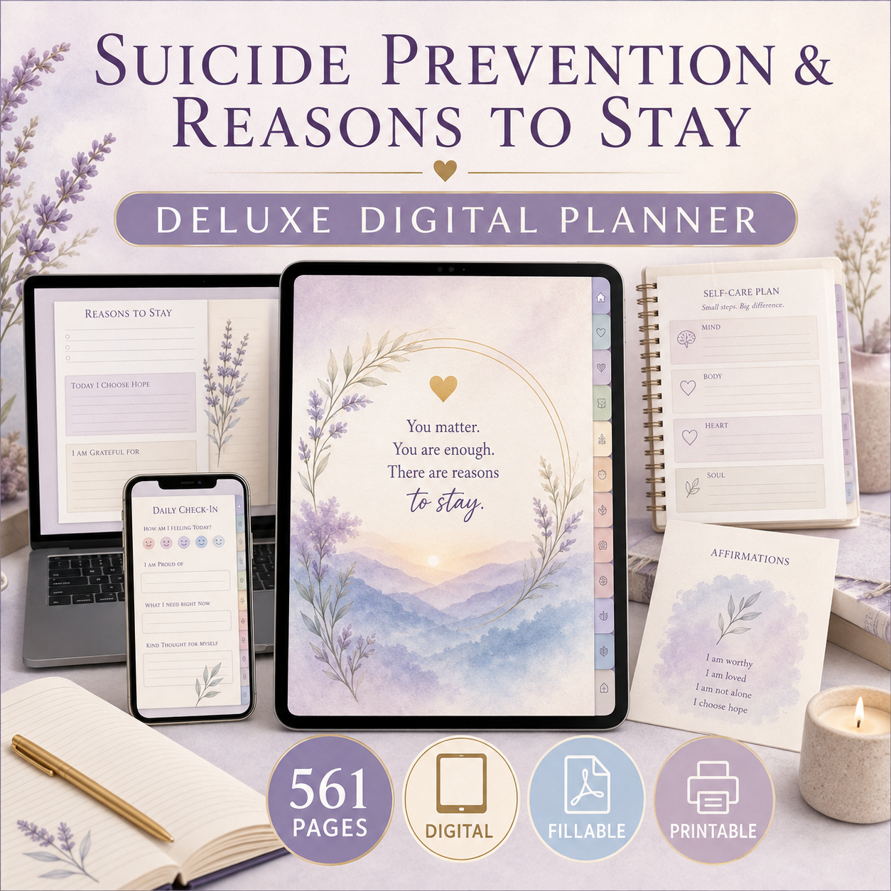 Reasons to Stay Safety and Hope Deluxe Digital Planner — listing image 09
