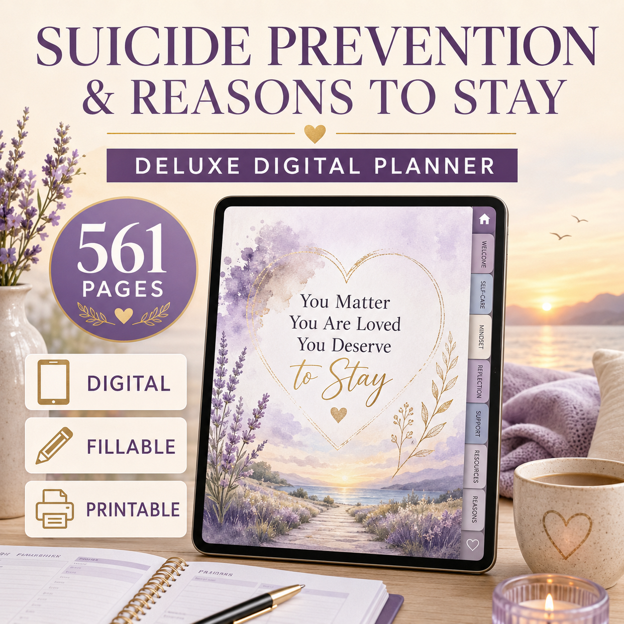 Reasons to Stay Safety and Hope Deluxe Digital Planner — listing image 10