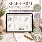 Self-Harm Recovery and Coping Deluxe Digital Planner — listing image 02