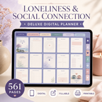 Loneliness and Social Connection Deluxe Digital Planner — listing image 02