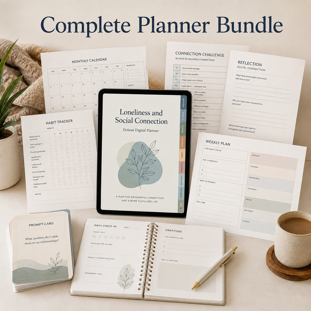 Loneliness and Social Connection Deluxe Digital Planner — listing image 08