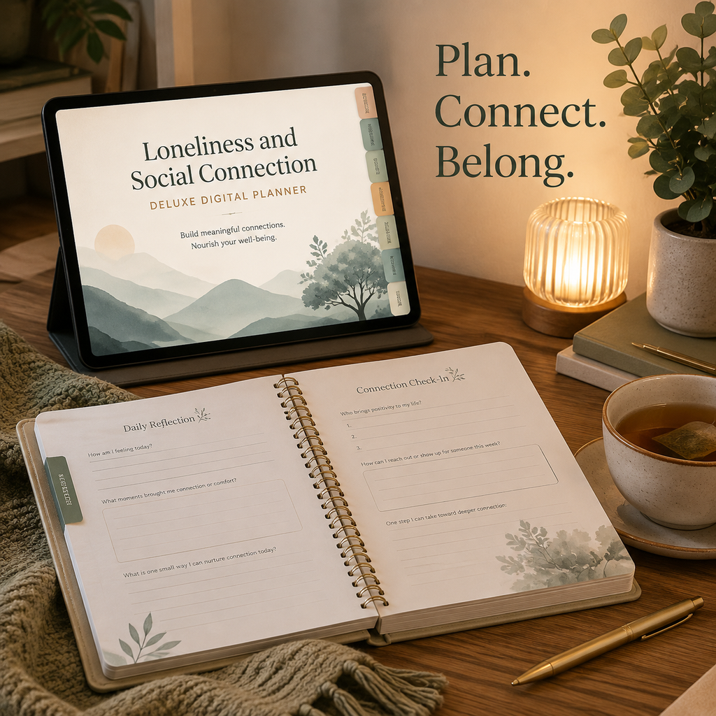 Loneliness and Social Connection Deluxe Digital Planner — listing image 09