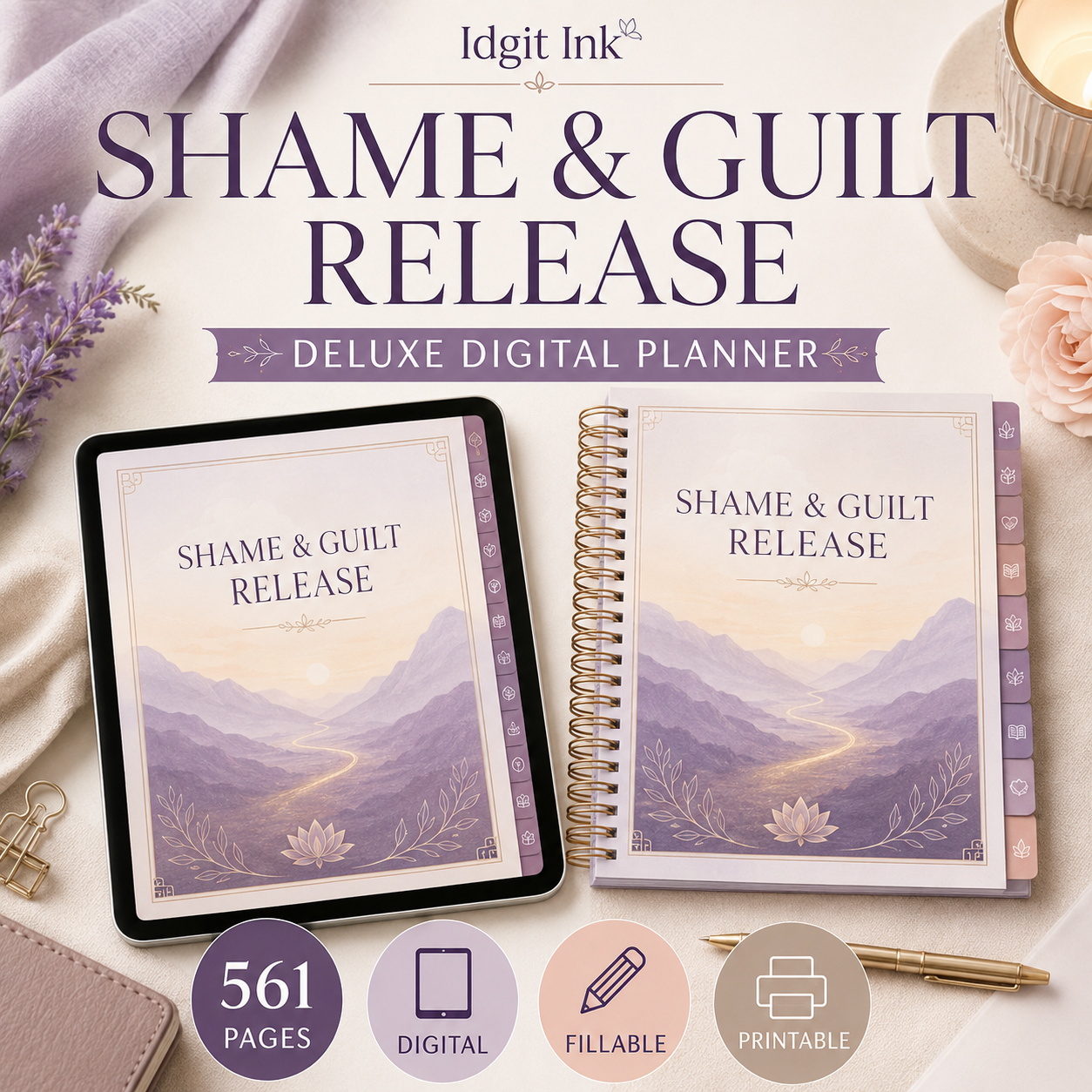 Shame and Guilt Release Deluxe Digital Planner — listing image 01