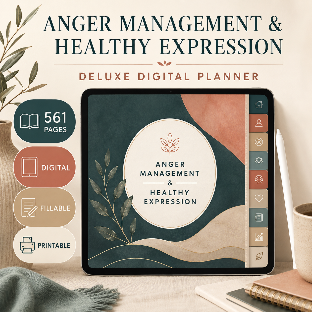 Anger Awareness and Healthy Expression Deluxe Digital Planner — listing image 07