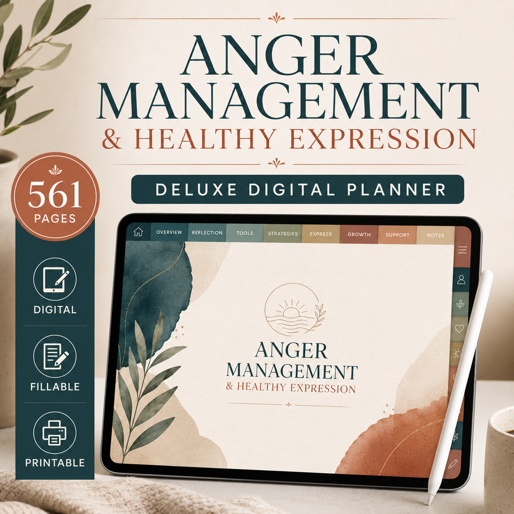 Anger Awareness and Healthy Expression Deluxe Digital Planner — listing image 08