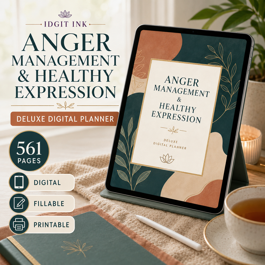 Anger Awareness and Healthy Expression Deluxe Digital Planner — listing image 09
