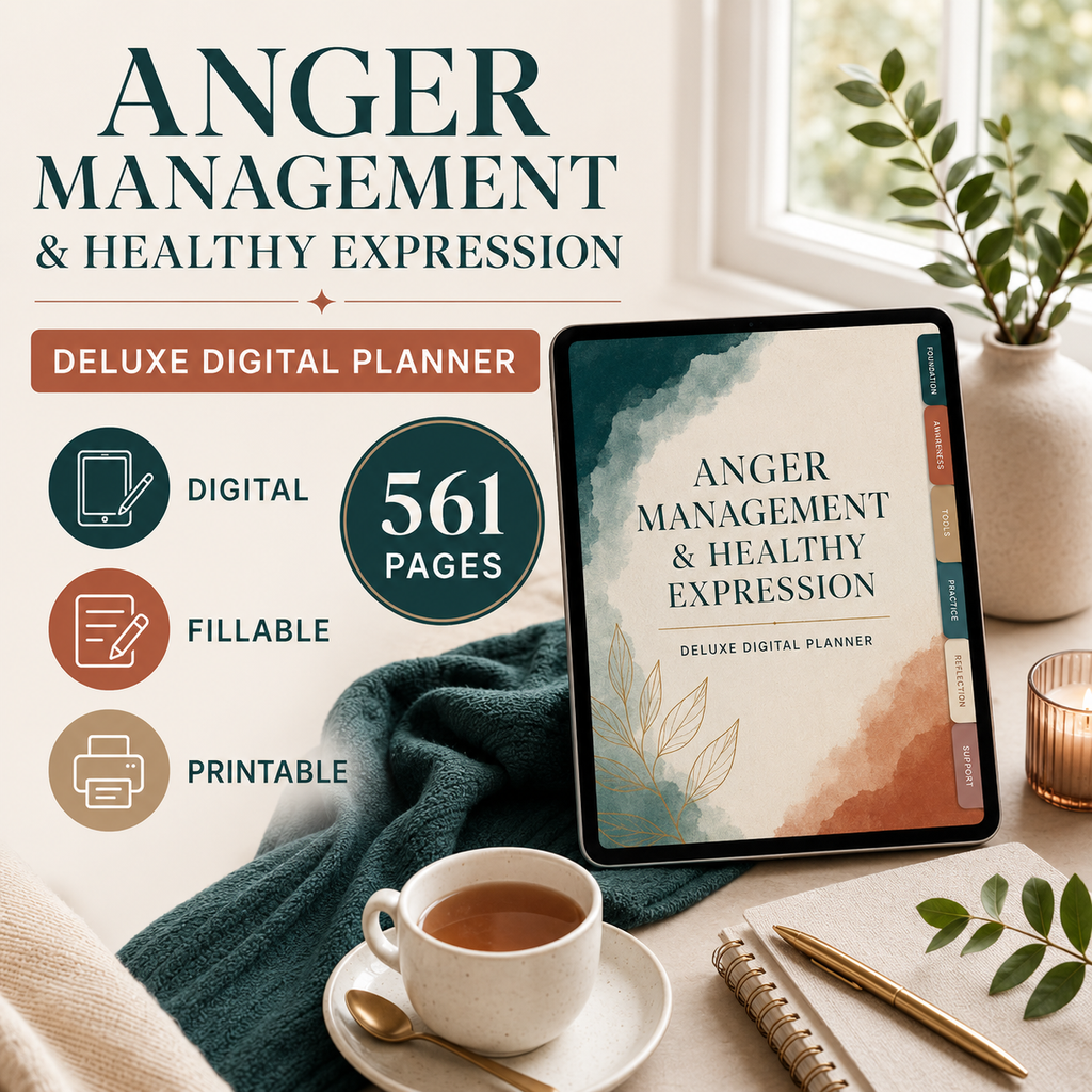 Anger Awareness and Healthy Expression Deluxe Digital Planner — listing image 10