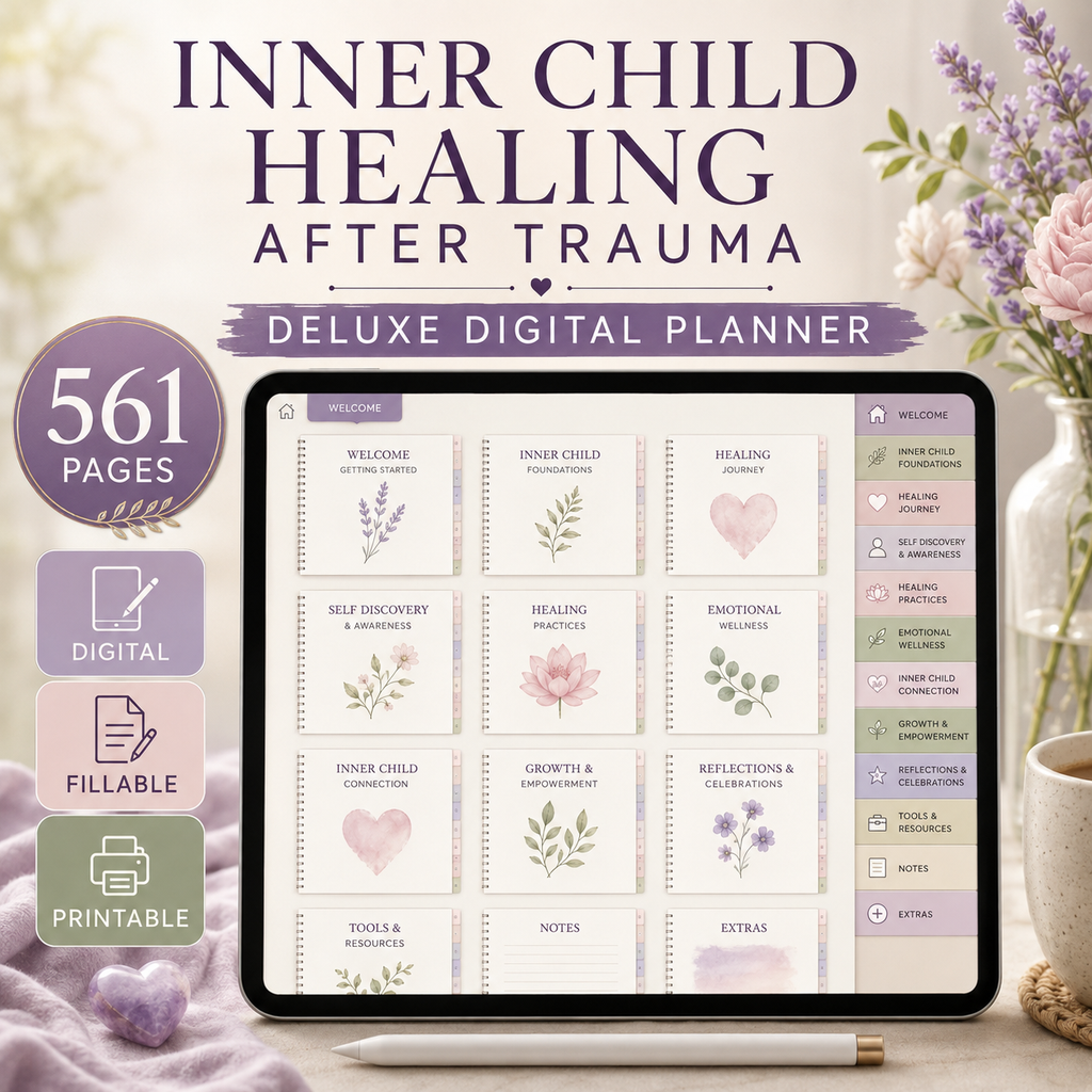Inner Child Healing After Trauma Deluxe Digital Planner — listing image 02