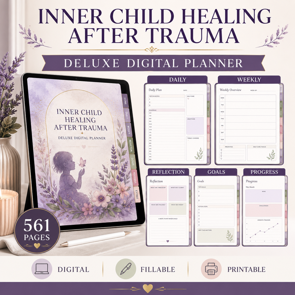Inner Child Healing After Trauma Deluxe Digital Planner — listing image 03