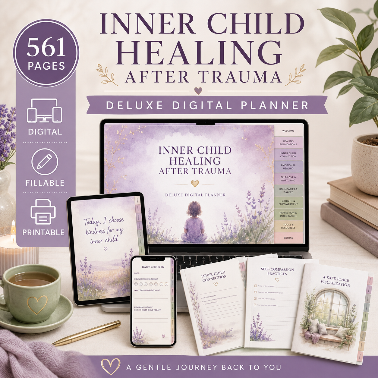 Inner Child Healing After Trauma Deluxe Digital Planner — listing image 09