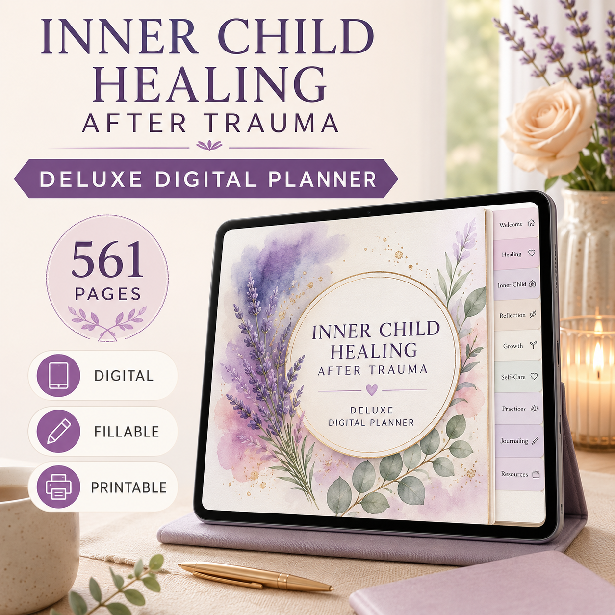 Inner Child Healing After Trauma Deluxe Digital Planner — listing image 10