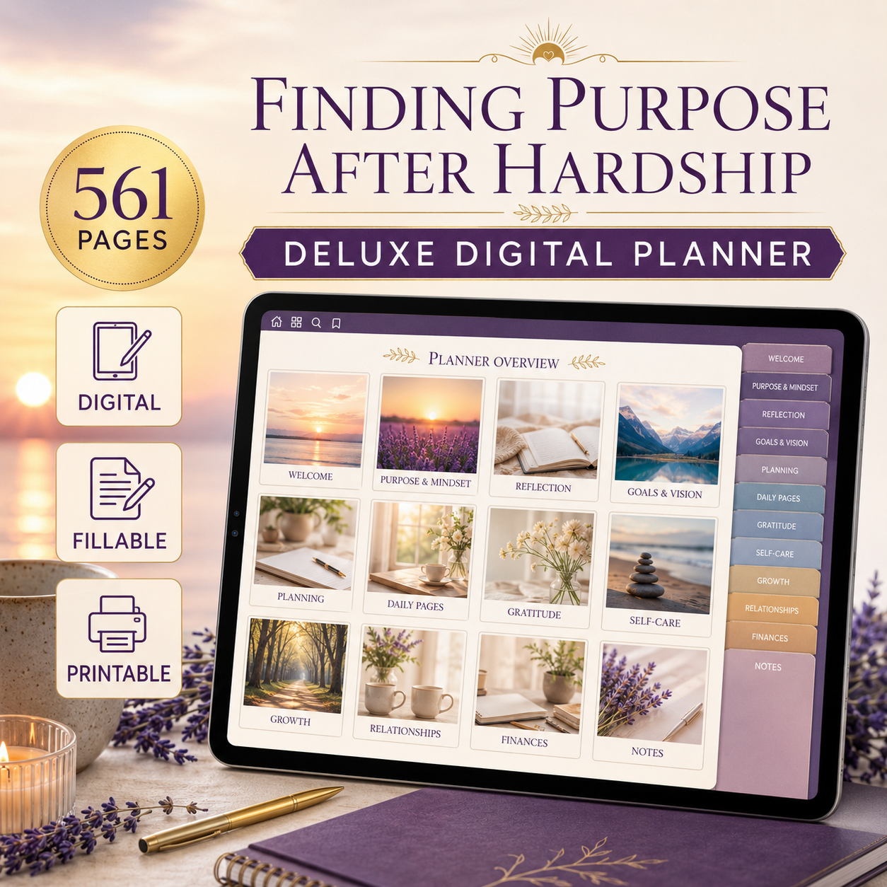 Finding Purpose After Hardship Deluxe Digital Planner — listing image 02